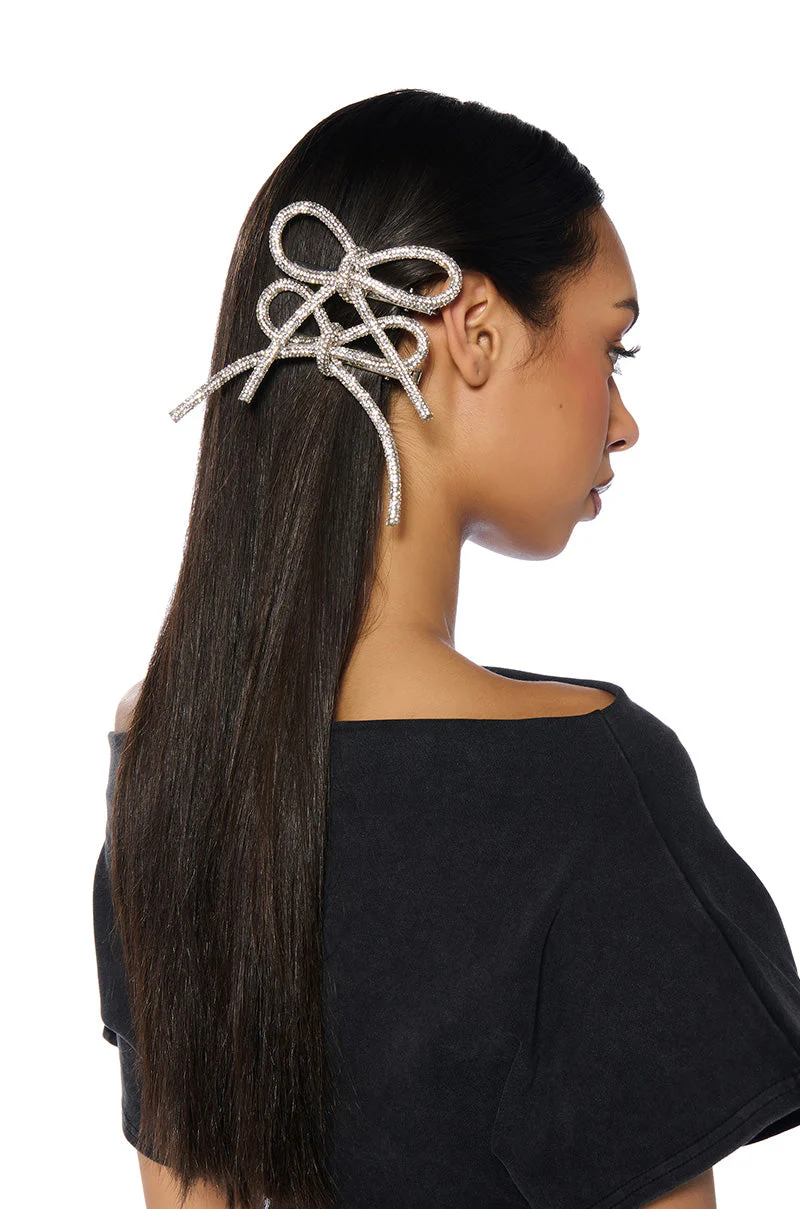 BLING BOW HAIR CLIP SET - Image 2