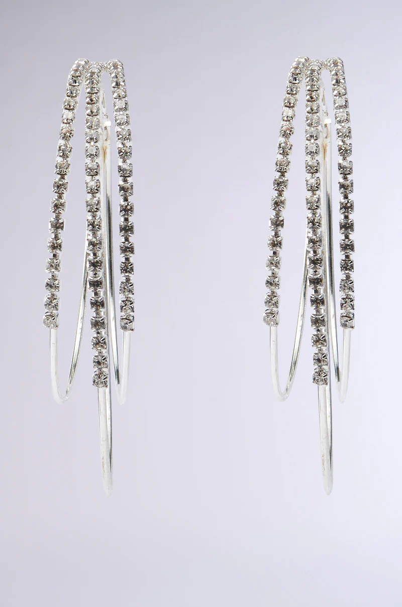 BLING NIGHTS LAYERED HOOP EARRING - Image 3