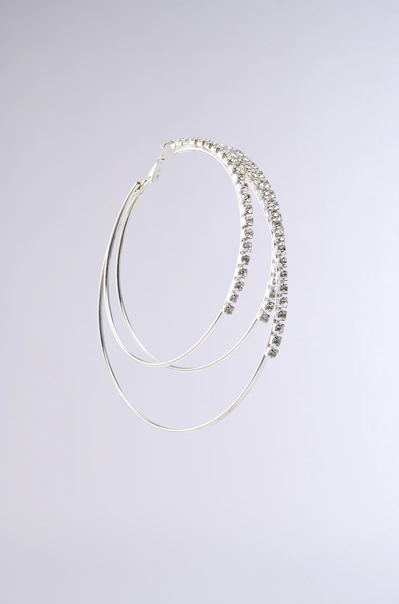 BLING NIGHTS LAYERED HOOP EARRING - Image 6