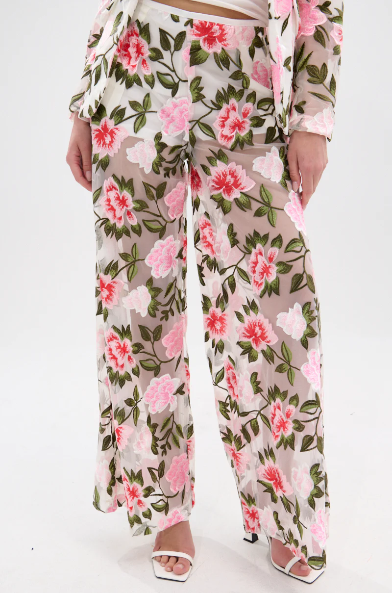 BLOSSOM LACE PALAZZO PANTS - Image 3