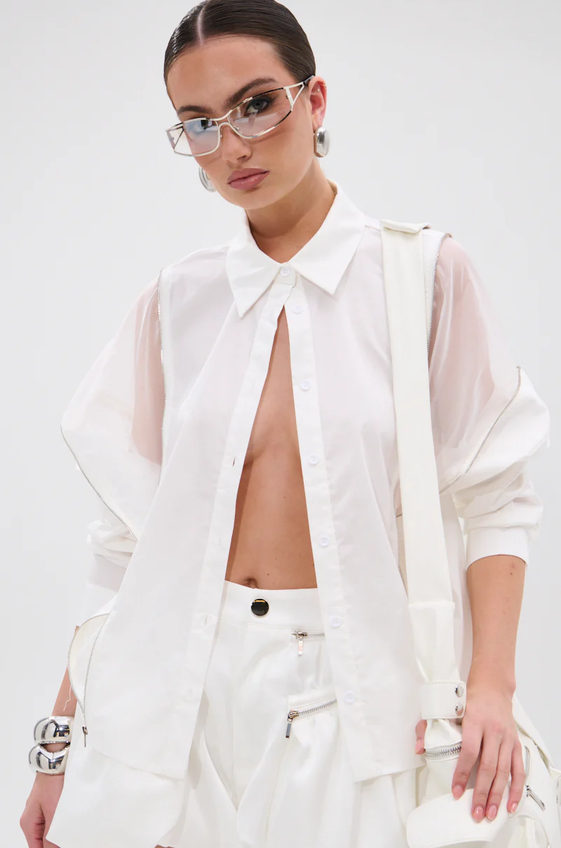 UNZIP ME BLOUSE IN WHITE - Image 2
