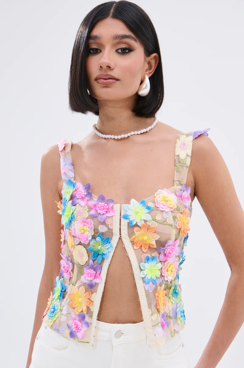 FLOWER POWER SHEER CORSET - Image 3