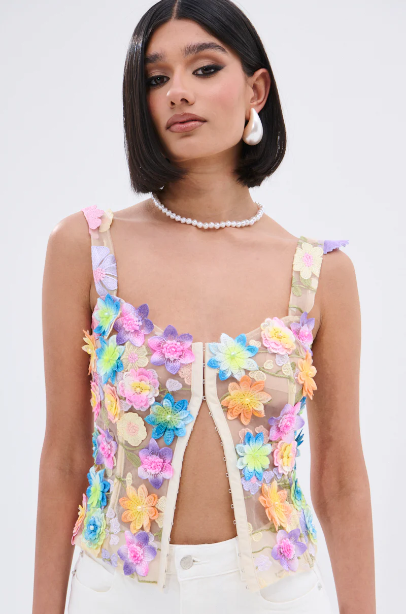 FLOWER POWER SHEER CORSET - Image 4