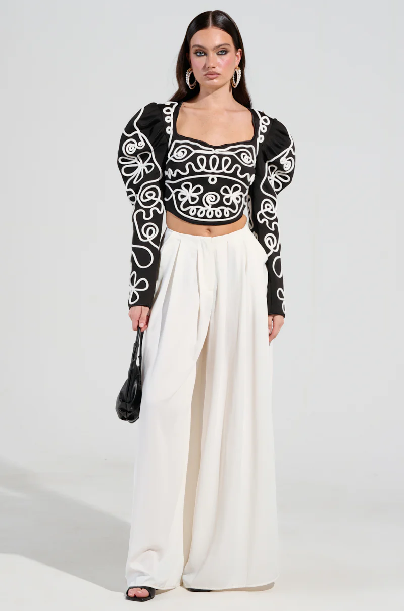 BLURRED LINES LONG SLEEVE BLOUSE - Image 6