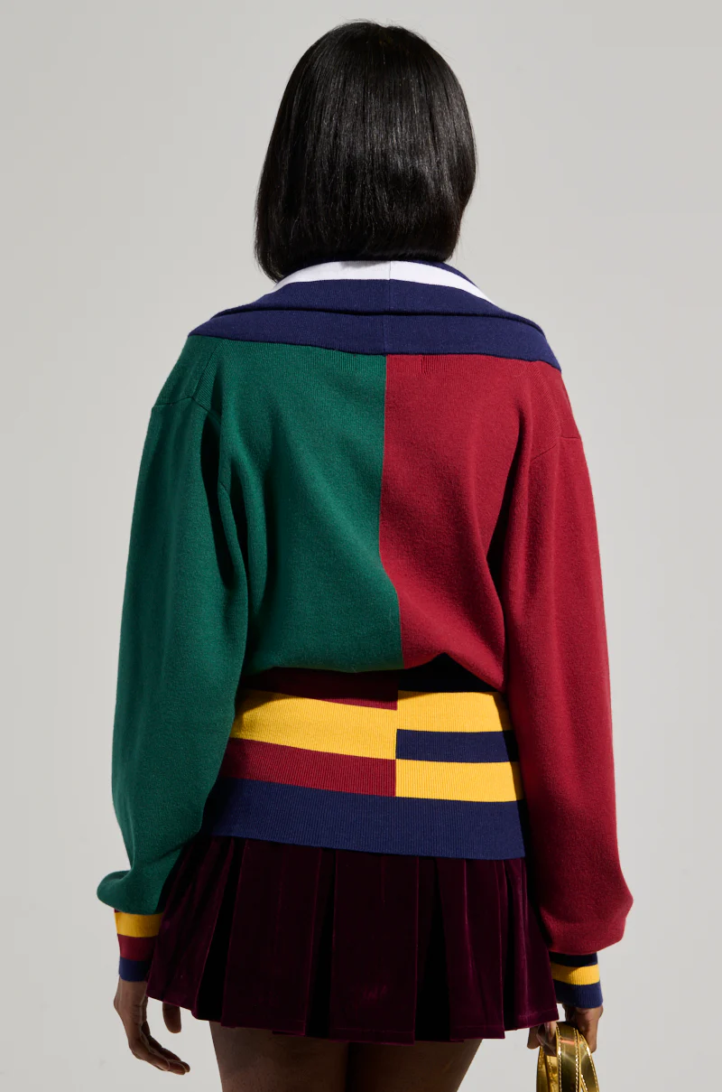 BOARDWALK BADDIE V-NECK STRIPED SWEATER - Image 5