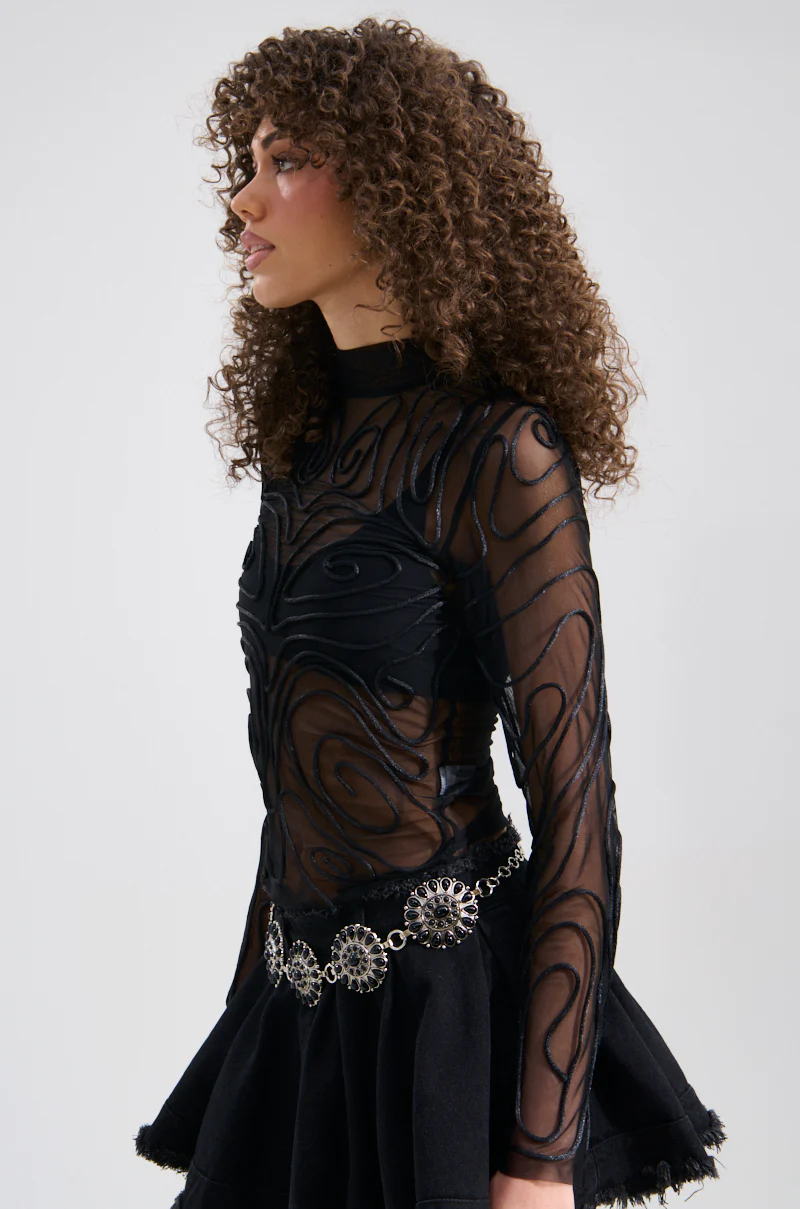 BODY LINES TRIM DETAILED MESH TOP - Image 4