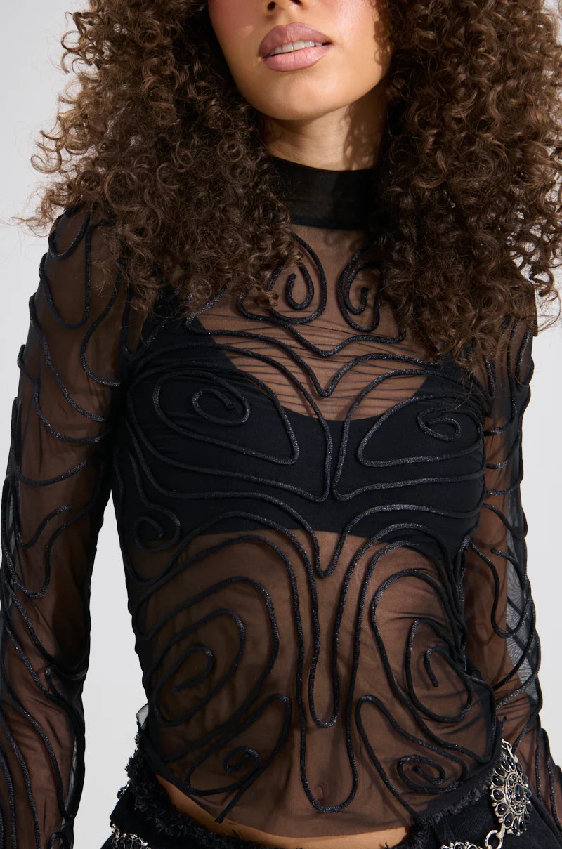 BODY LINES TRIM DETAILED MESH TOP - Image 8