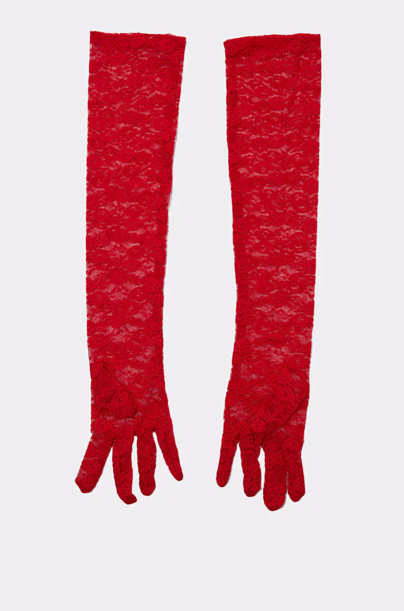 BOLD AND BRIGHT LACE GLOVES - Image 4