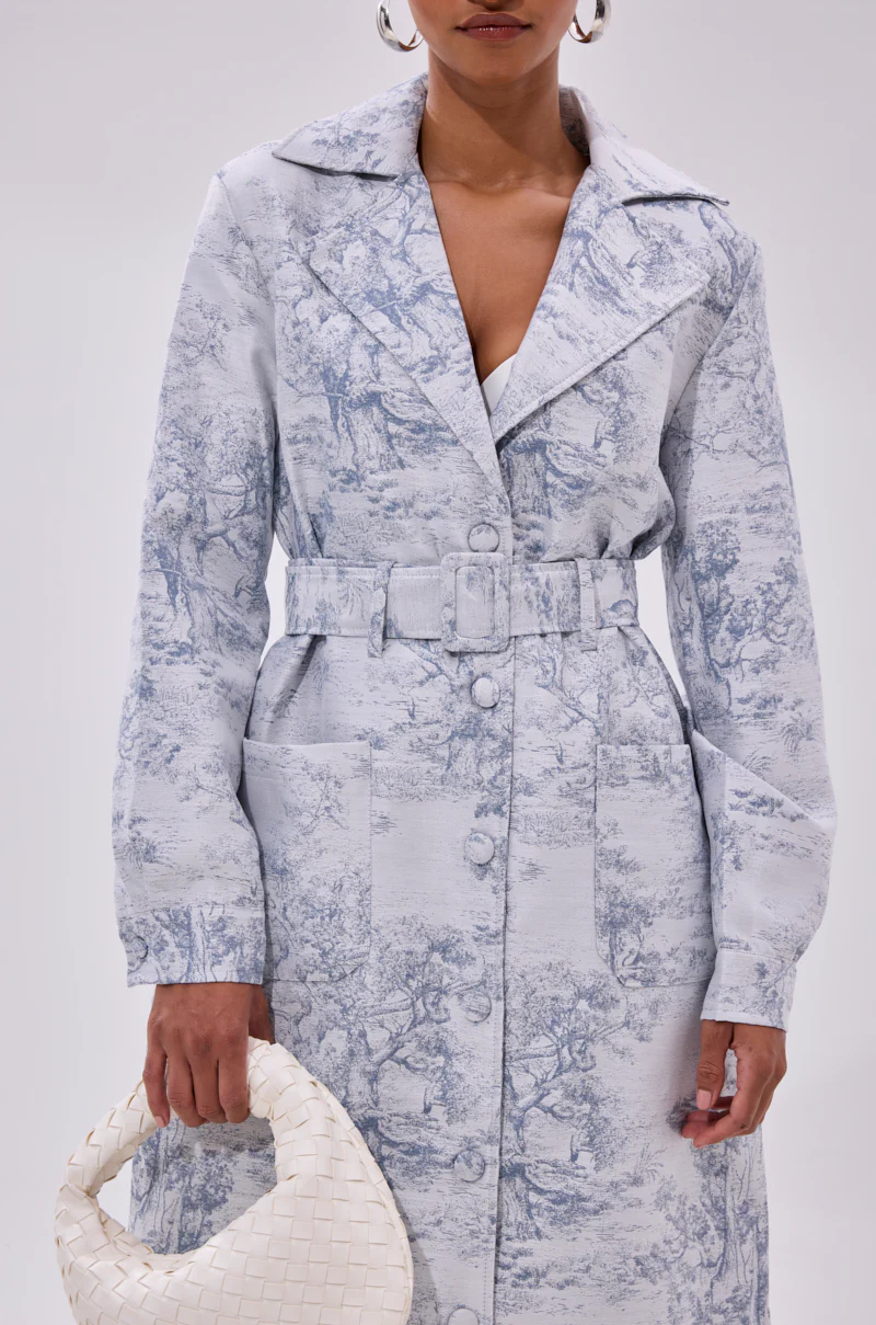 BOOKED N BUSY JACQUARD TRENCH - Image 10
