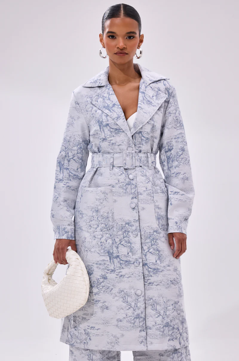 BOOKED N BUSY JACQUARD TRENCH - Image 2
