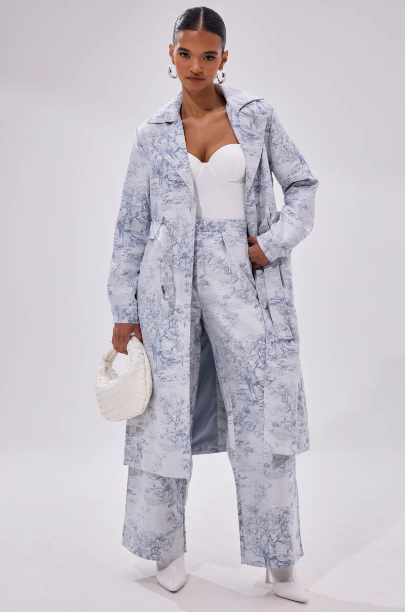BOOKED N BUSY JACQUARD TRENCH - Image 9