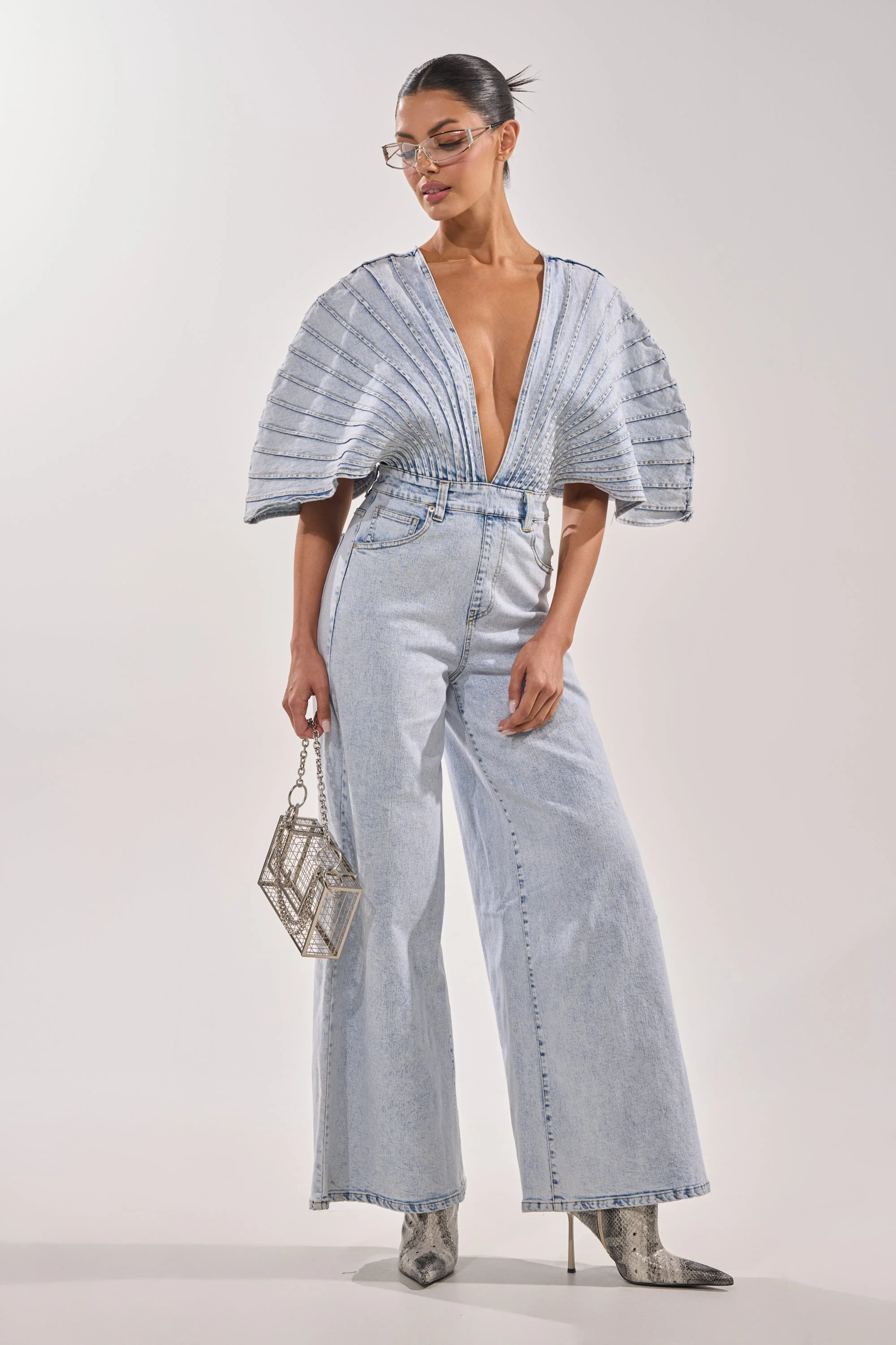 BORN TO STAND OUT DENIM JUMPSUIT