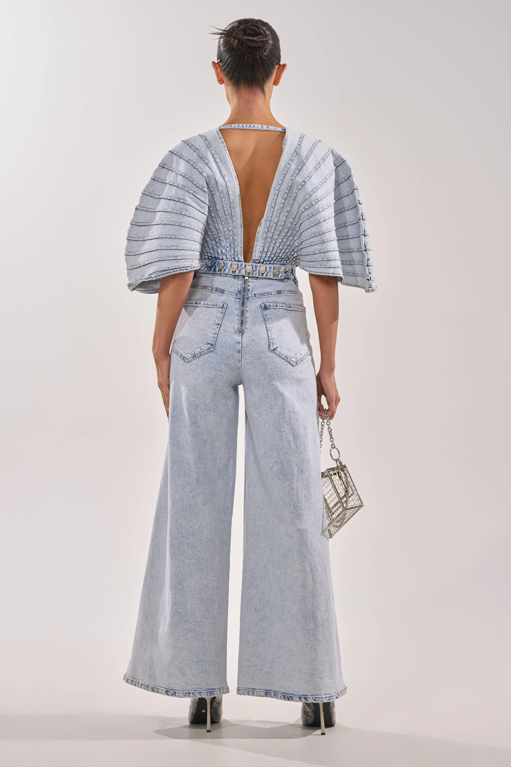 BORN TO STAND OUT DENIM JUMPSUIT - Image 4