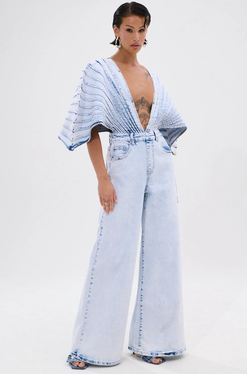 BORN TO STAND OUT DENIM JUMPSUIT - Image 8
