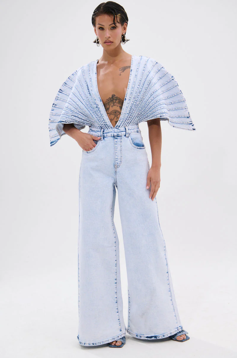 BORN TO STAND OUT DENIM JUMPSUIT - Image 9