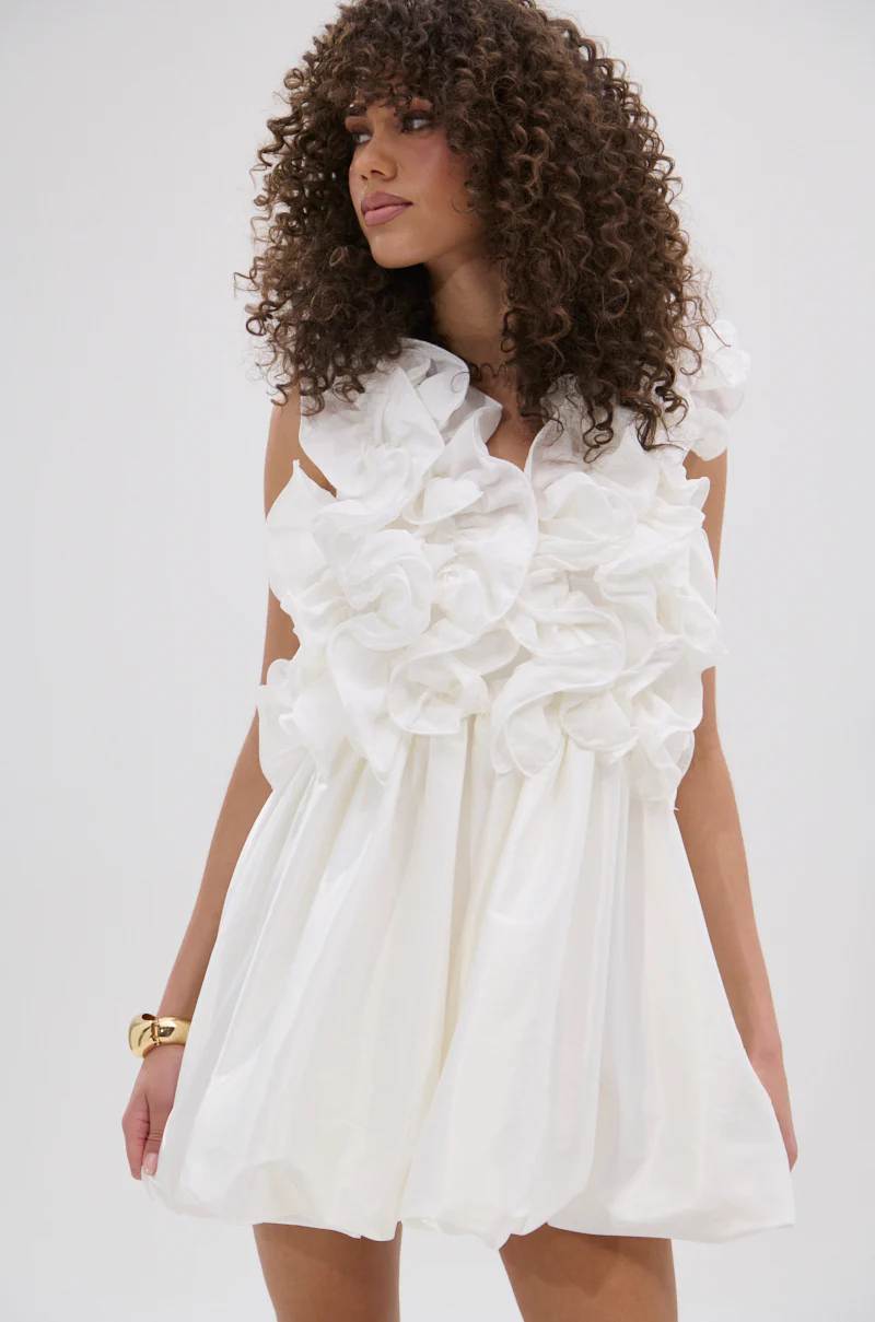 BORN TO STAND OUT RUFFLE MINI DRESS - Image 2