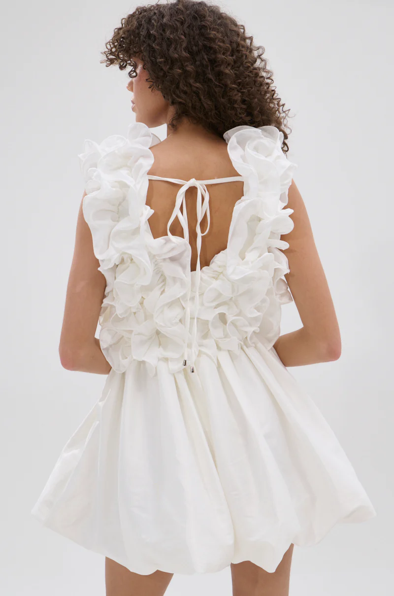BORN TO STAND OUT RUFFLE MINI DRESS - Image 5