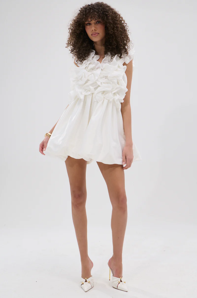 BORN TO STAND OUT RUFFLE MINI DRESS - Image 6