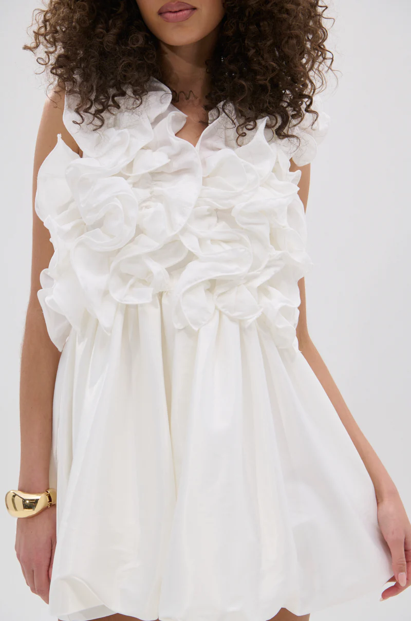 BORN TO STAND OUT RUFFLE MINI DRESS - Image 8