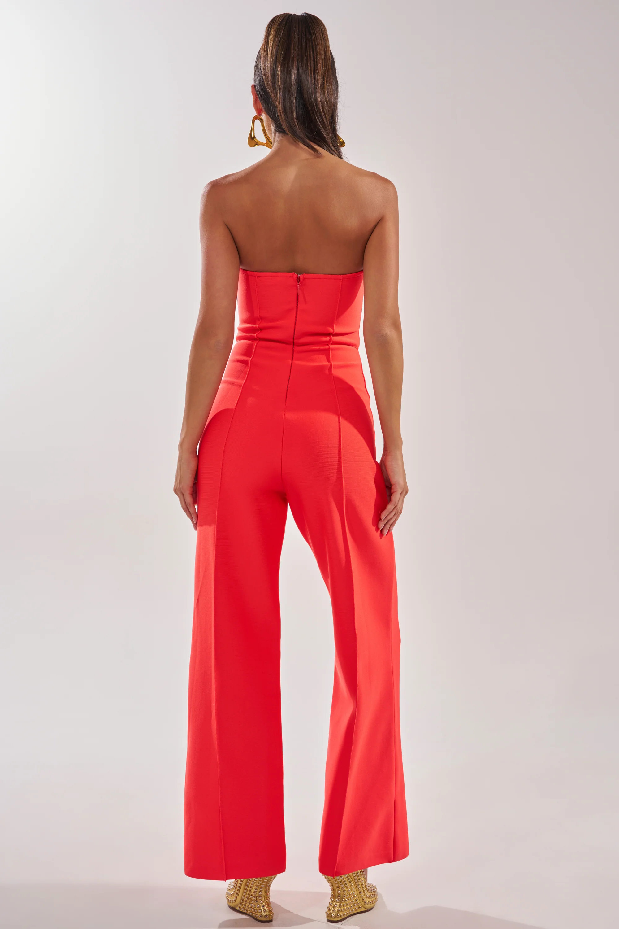 BOSS LADY JUMPSUIT IN RED - Image 5
