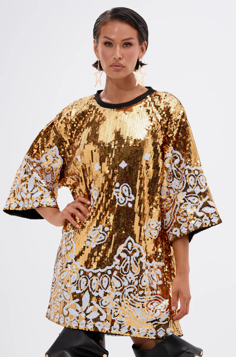 BOUJEE BANDANA SEQUIN MINI DRESS - Image 2