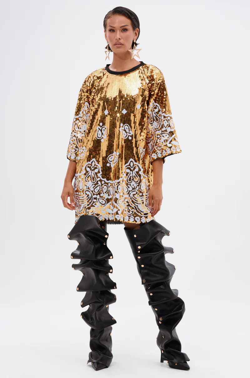 BOUJEE BANDANA SEQUIN MINI DRESS - Image 6