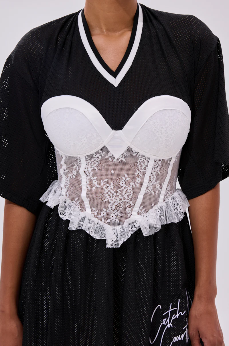 BOUNCE BACK CORSET JERSEY DRESS - Image 7