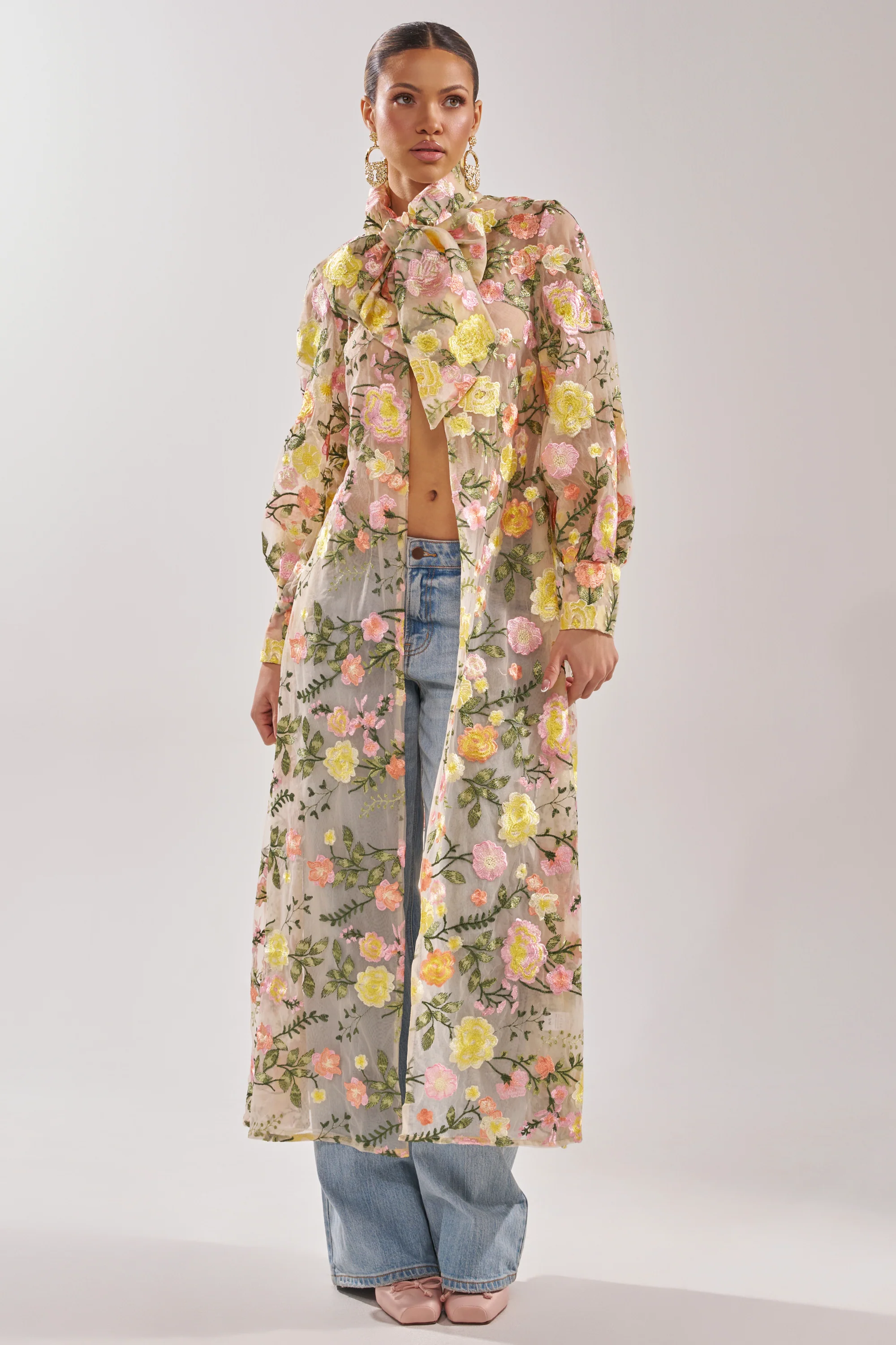 BOUQUET DREAMS FLORAL TULLE DUSTER - Image 3