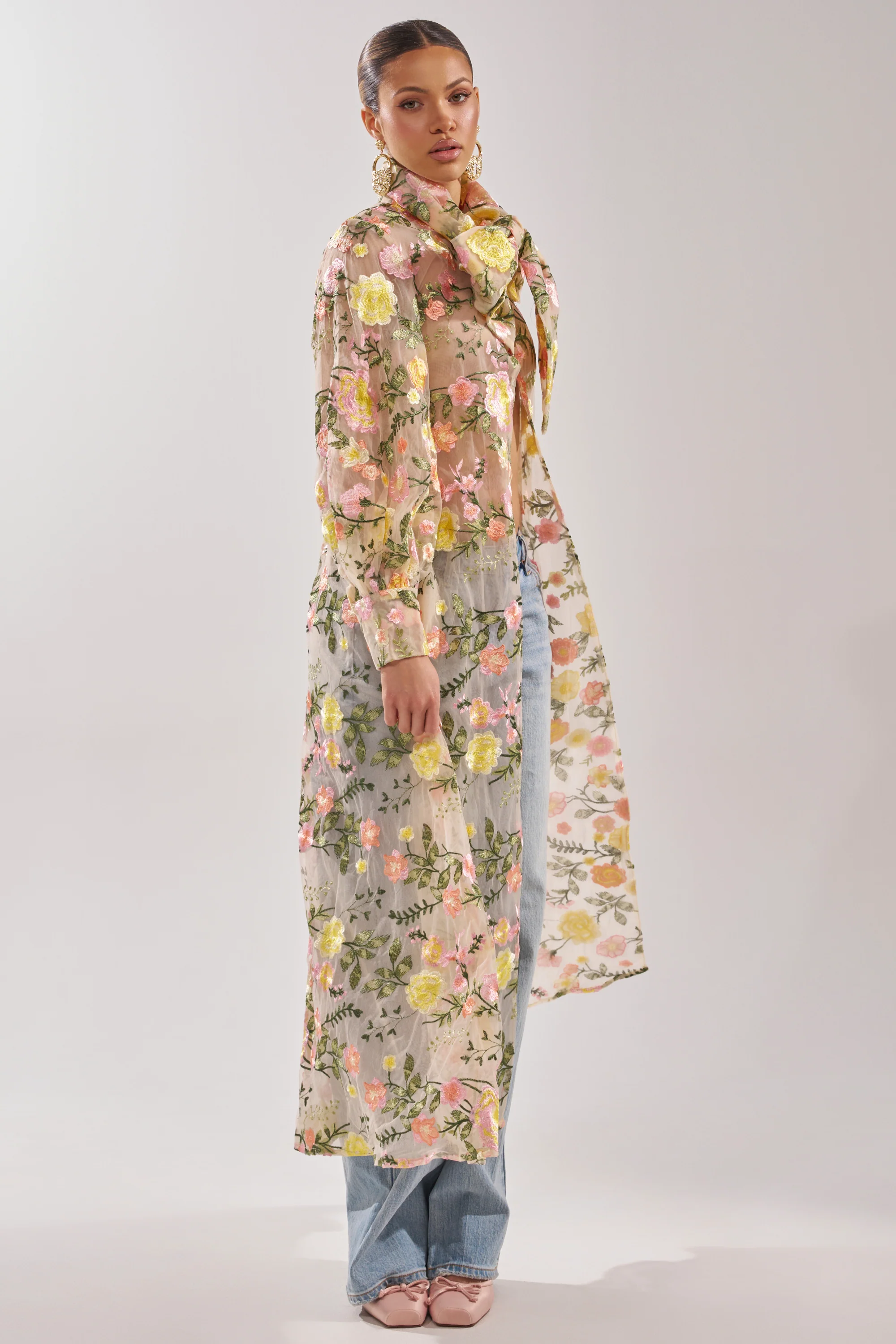 BOUQUET DREAMS FLORAL TULLE DUSTER - Image 4