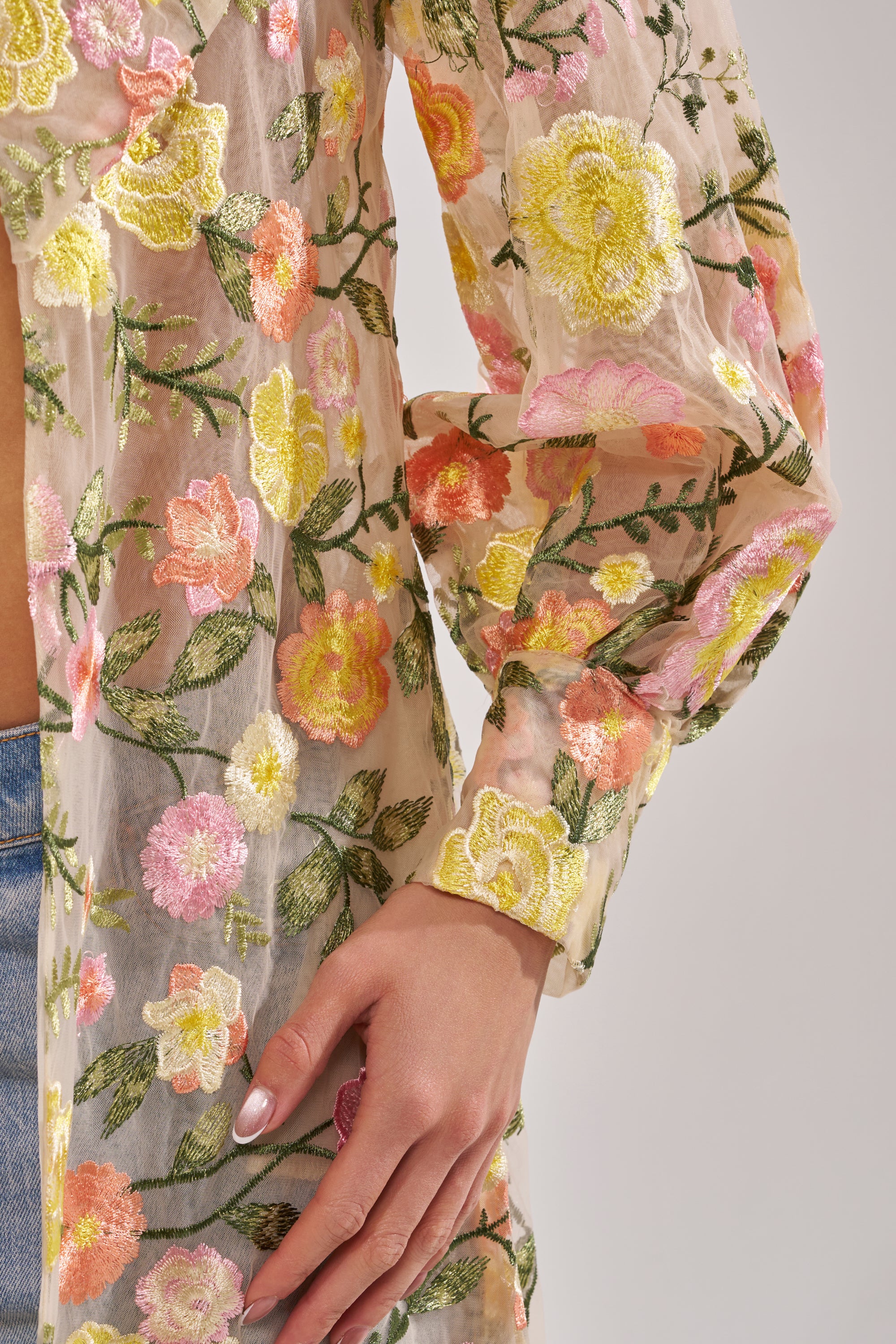 BOUQUET DREAMS FLORAL TULLE DUSTER - Image 9