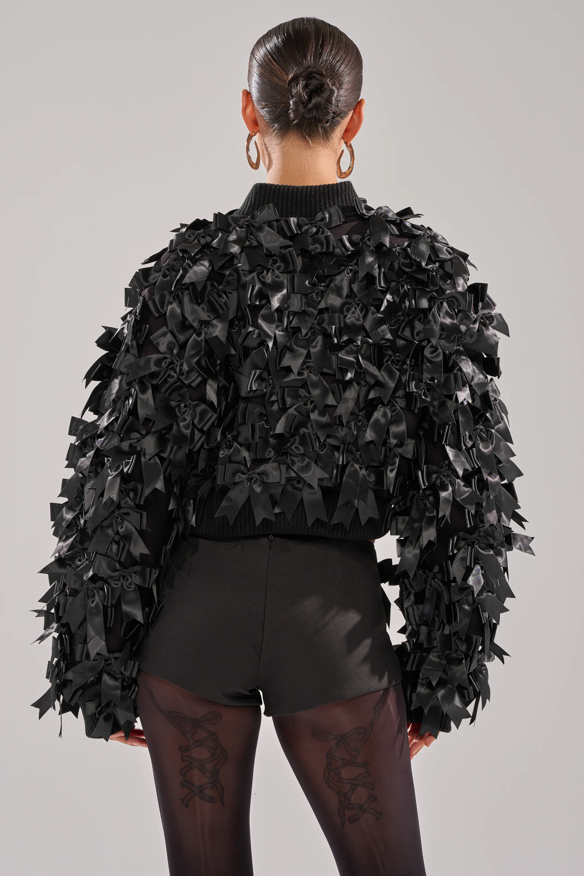 BOW DOWN SATIN BOMBER - Image 6