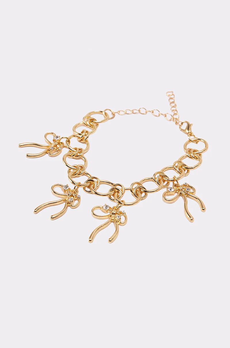 BOW TIME CHARM BRACELET - Image 3