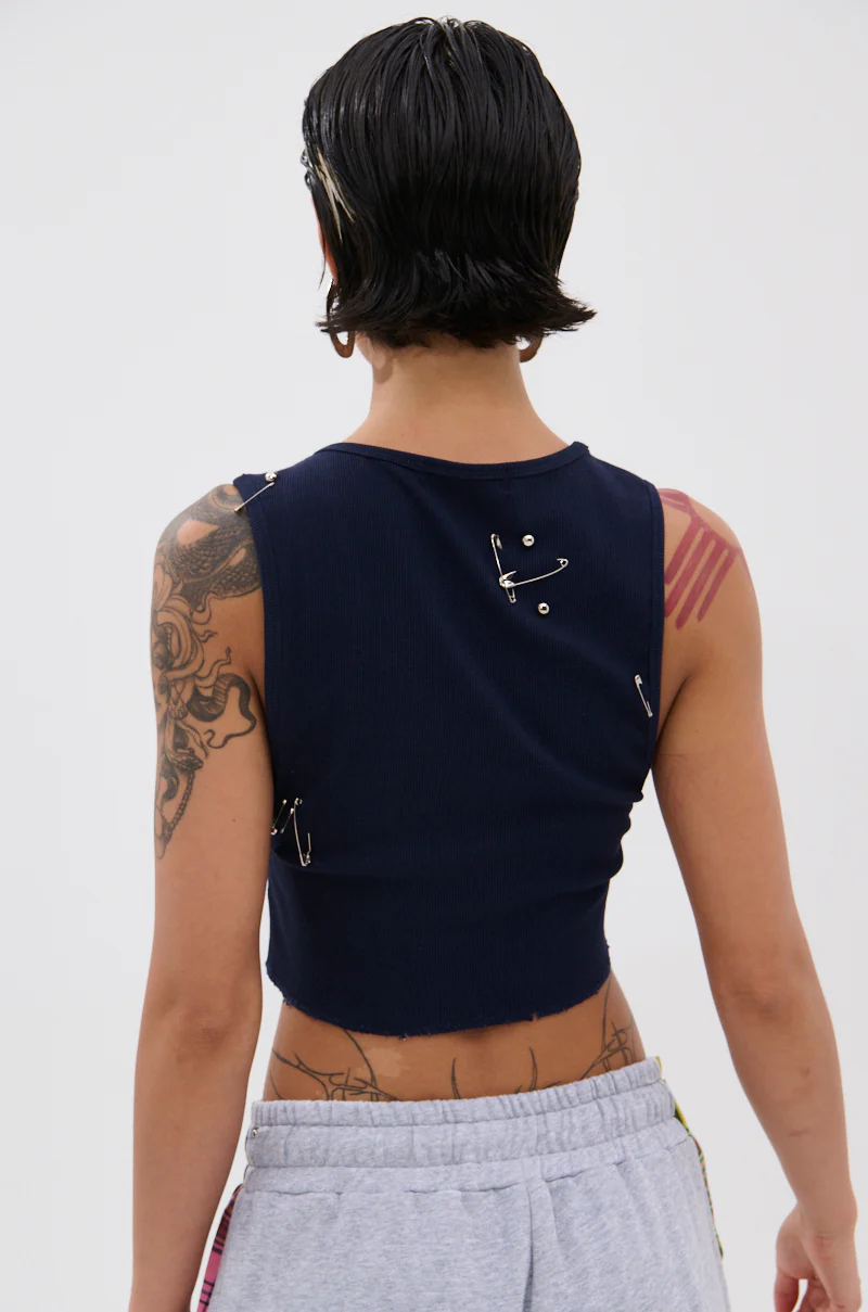 BOYS LIE DISTRESSED CROPPED TANK TOP - Image 3