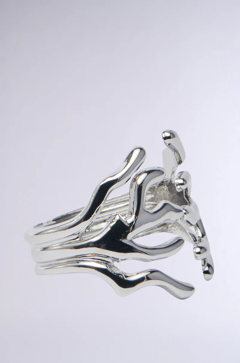 CUFFED UP BRACELET IN SILVER - Image 3
