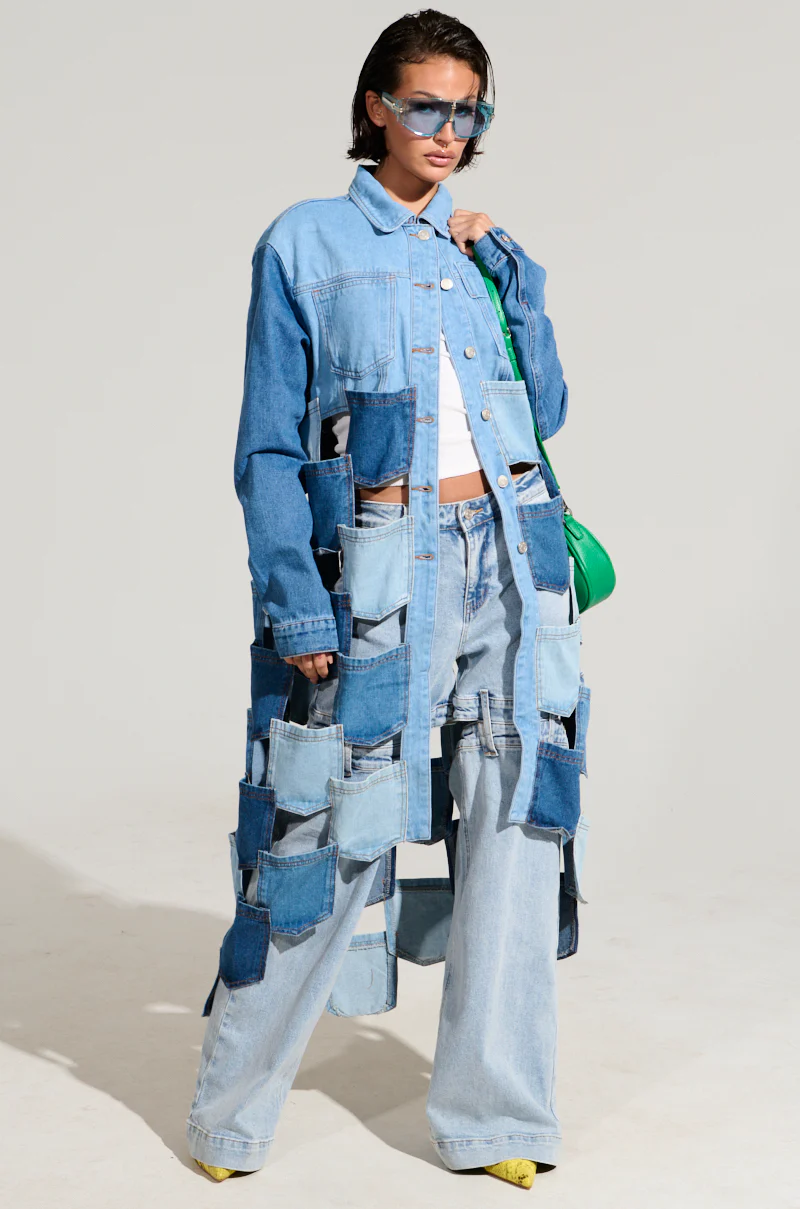 BRAXTON DENIM POCKET TRENCH - Image 3