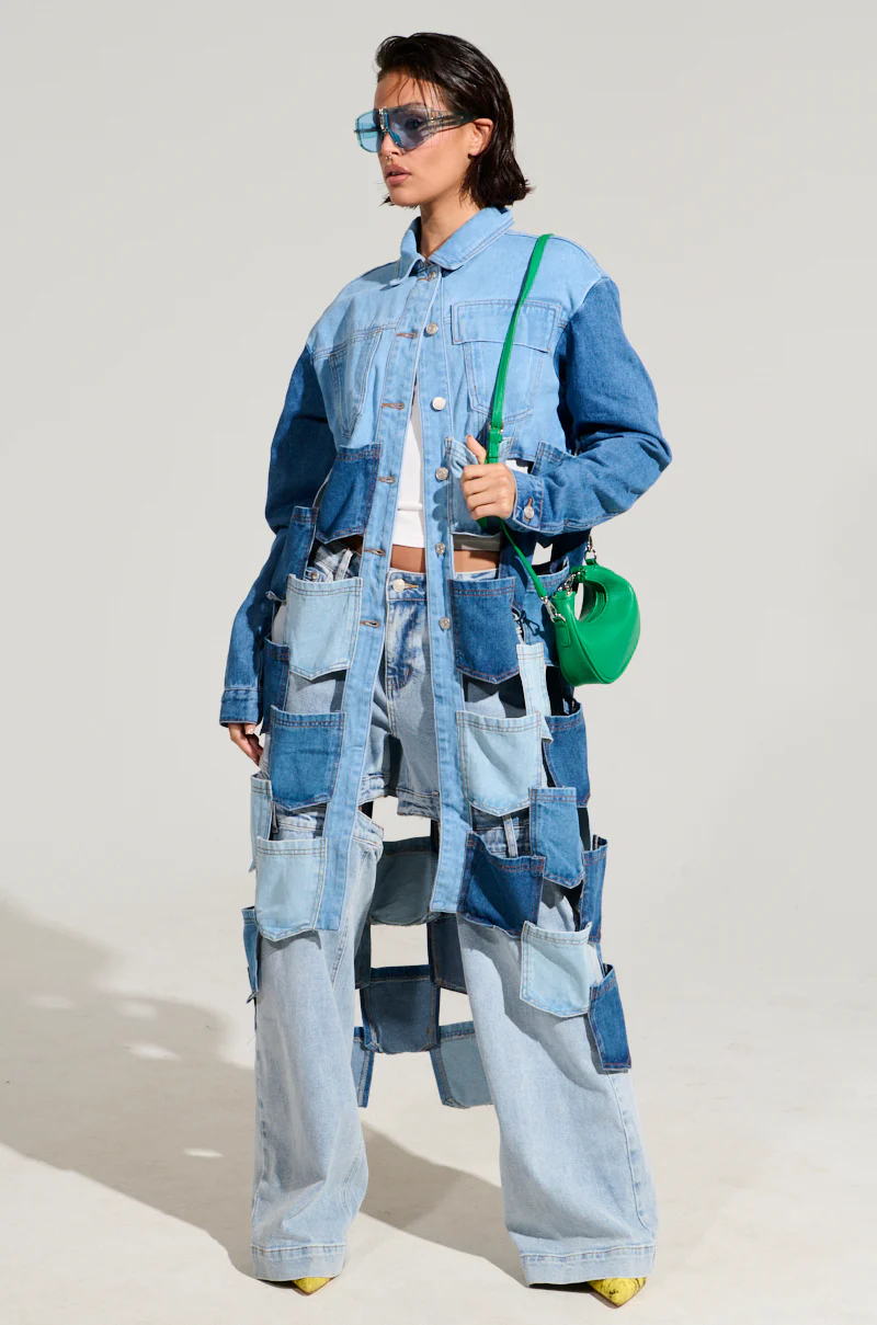 BRAXTON DENIM POCKET TRENCH - Image 4