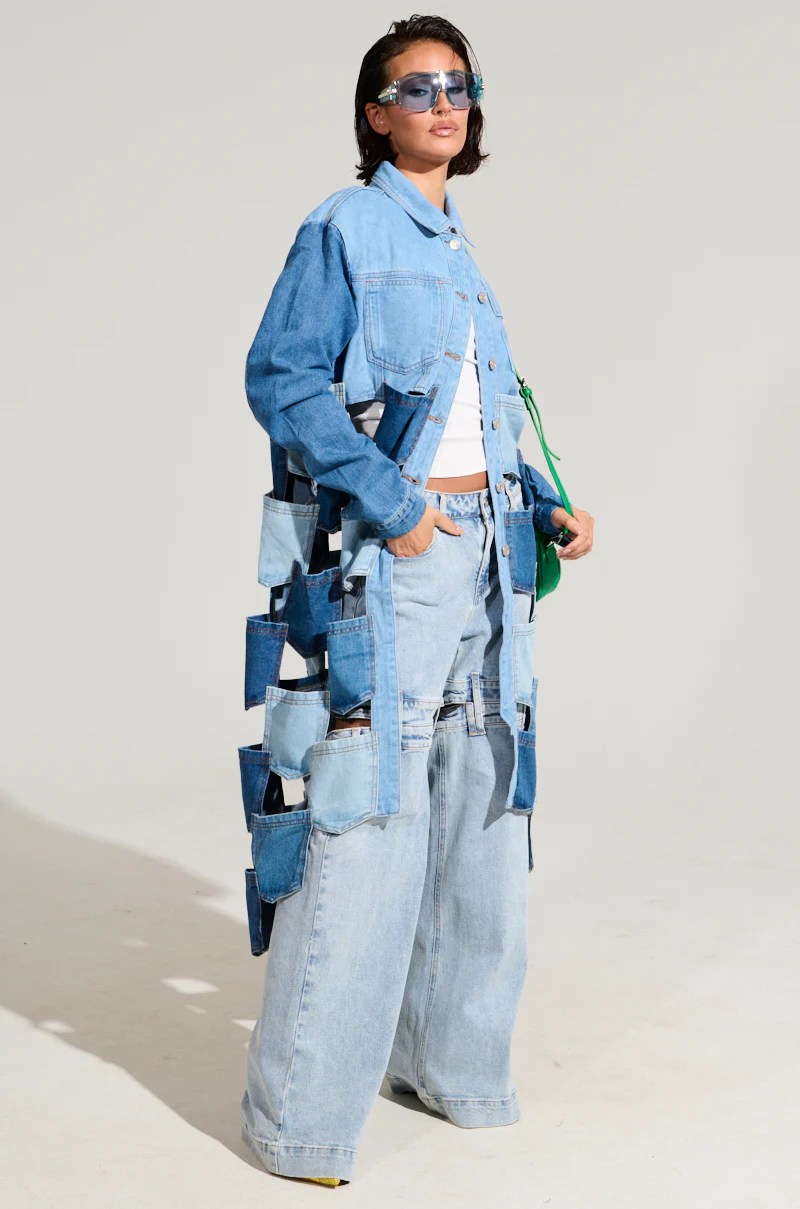 BRAXTON DENIM POCKET TRENCH - Image 5