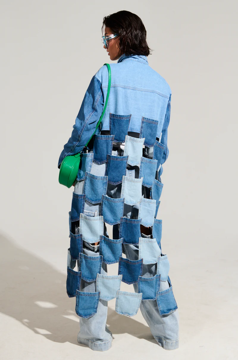 BRAXTON DENIM POCKET TRENCH - Image 7