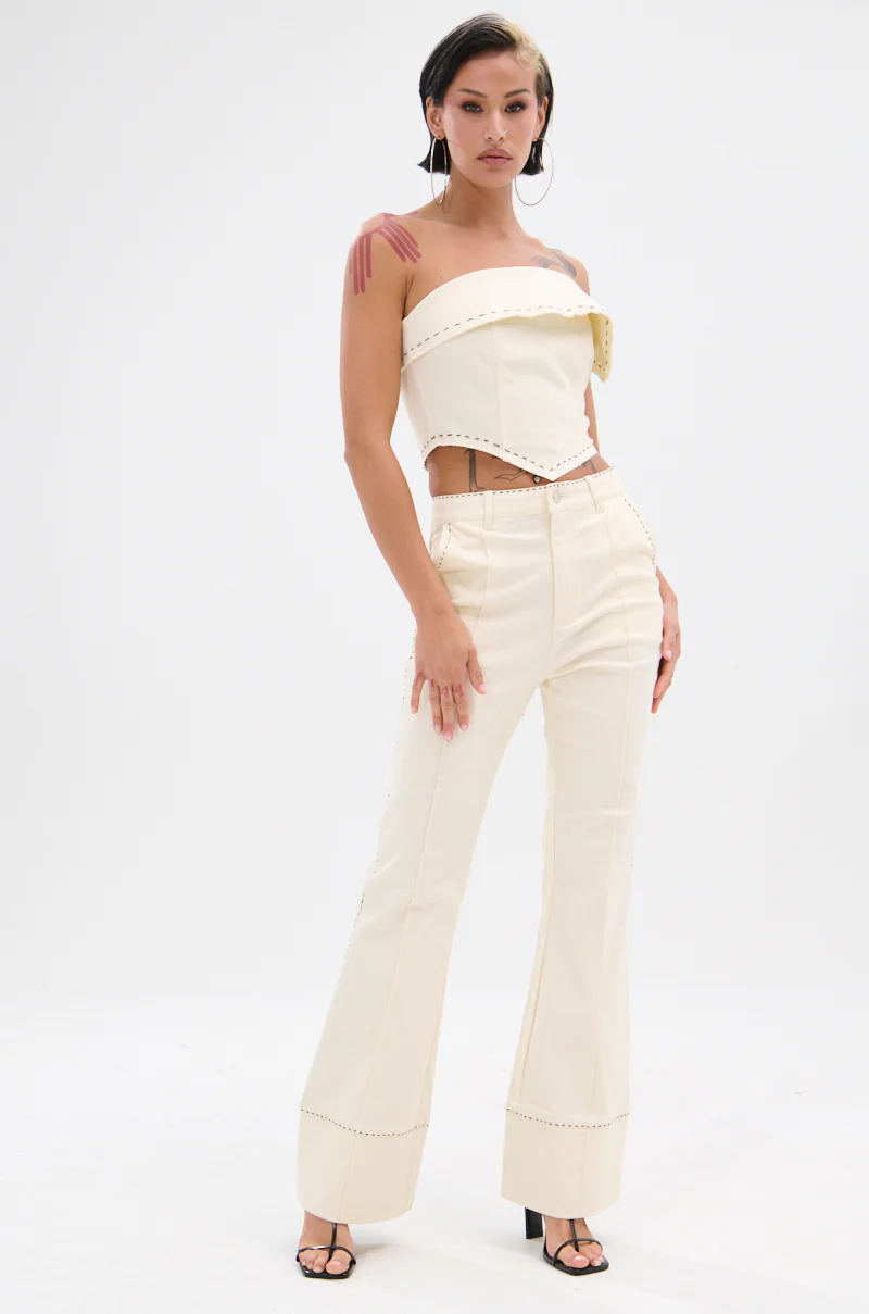 BREAK MY LOVE LINEN TUBE TOP - Image 7