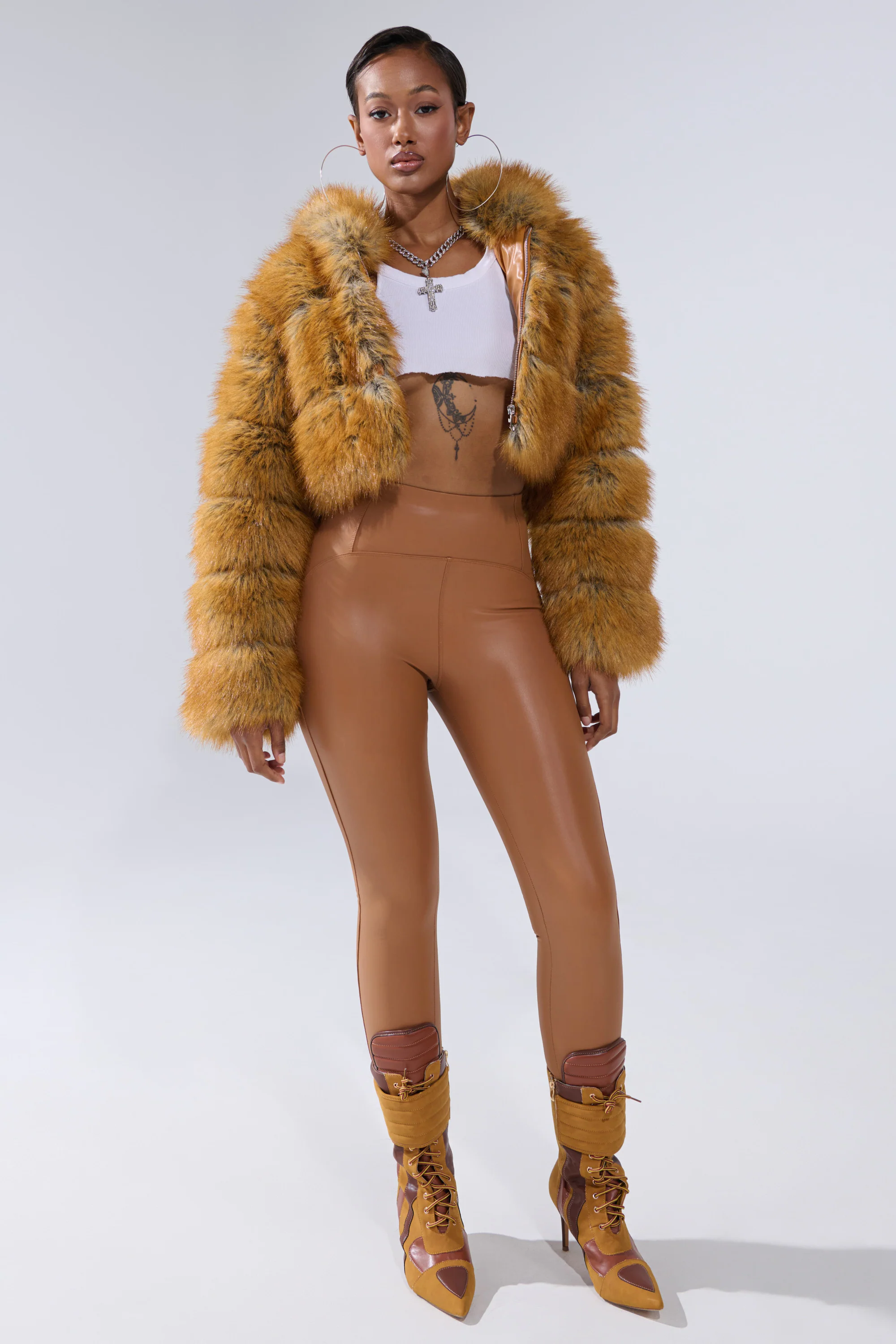 BREAK THE BANK HOODED FAUX FUR - Image 9