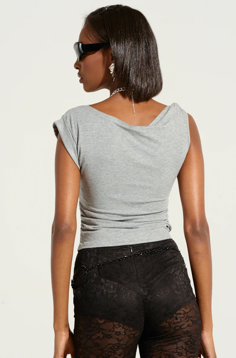 BREATHLESS ONE SHOULDER JERSEY TEE - Image 5