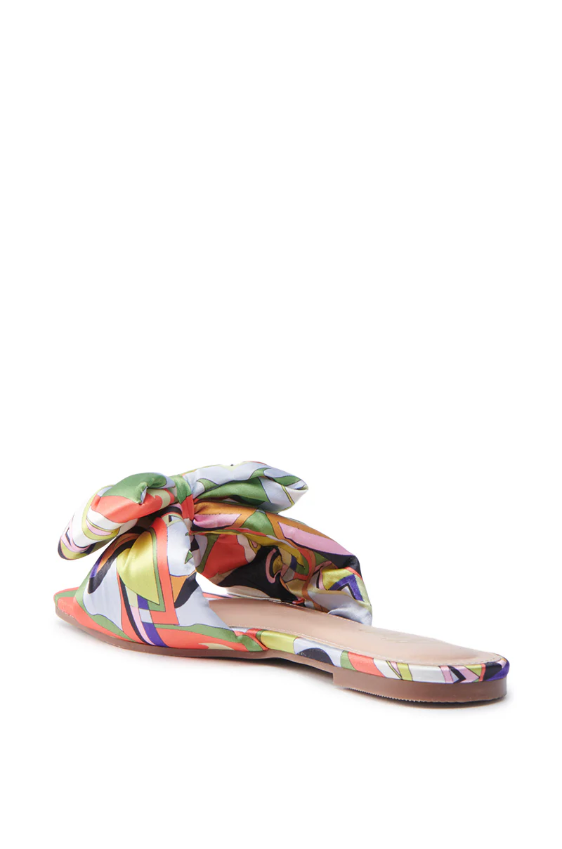 BREEZY SCARF FLAT SANDAL IN CHARTREUSE - Image 5