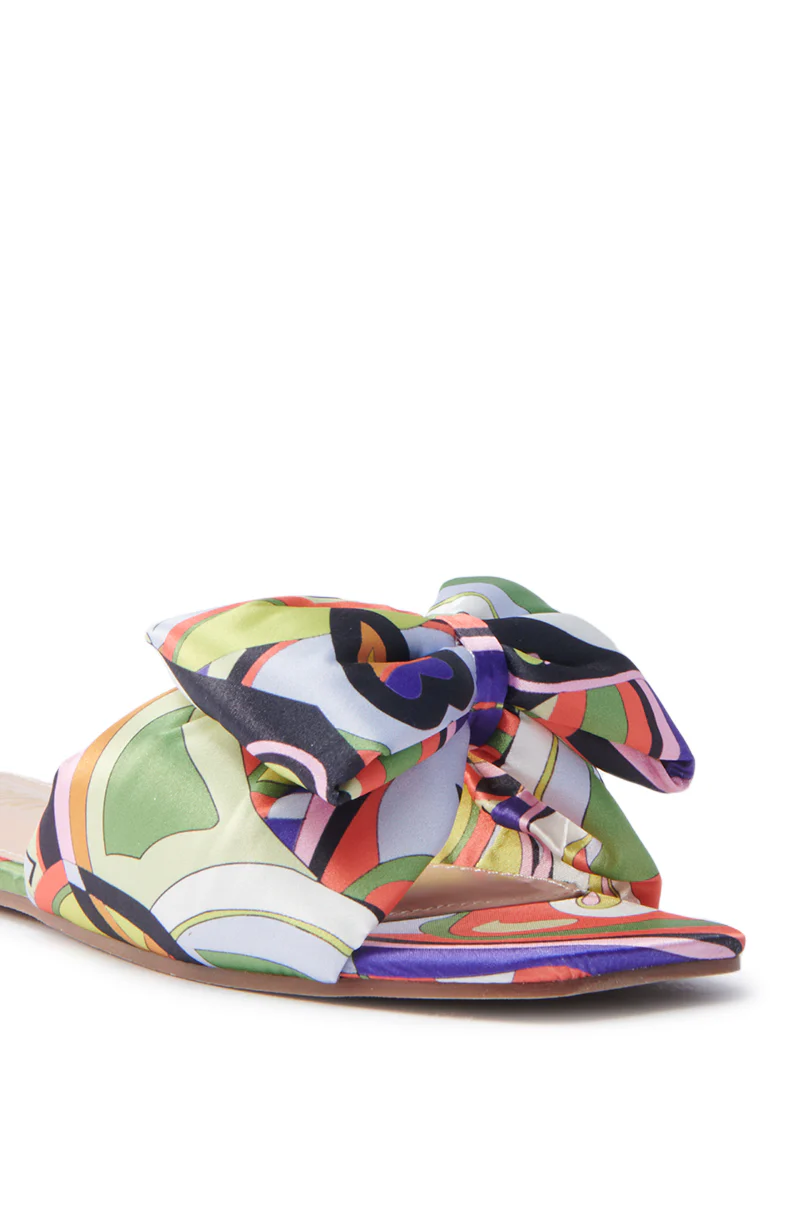 BREEZY SCARF FLAT SANDAL IN CHARTREUSE - Image 6