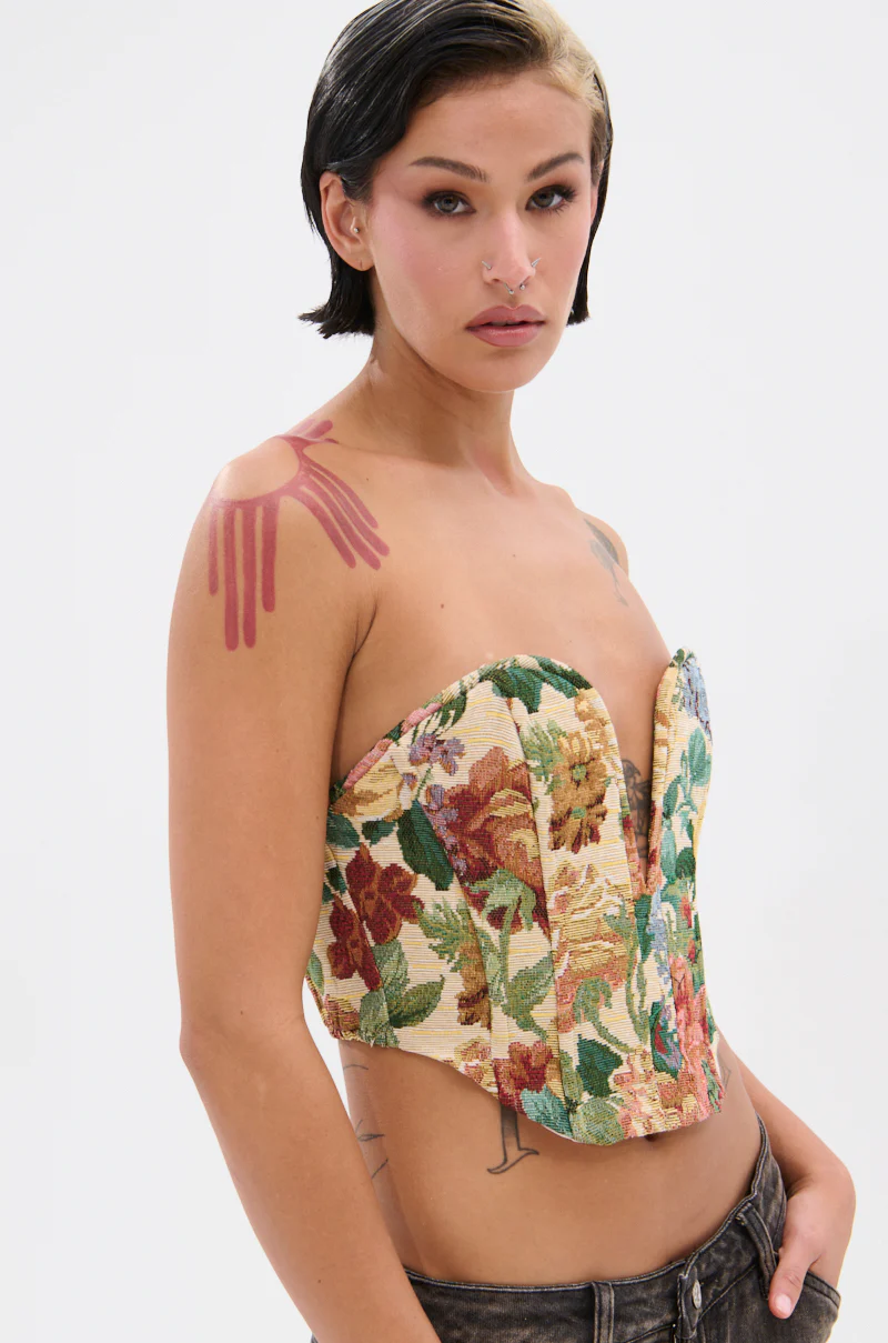 BRIGETTE DISTRESSED JACQUARD CORSET - Image 3