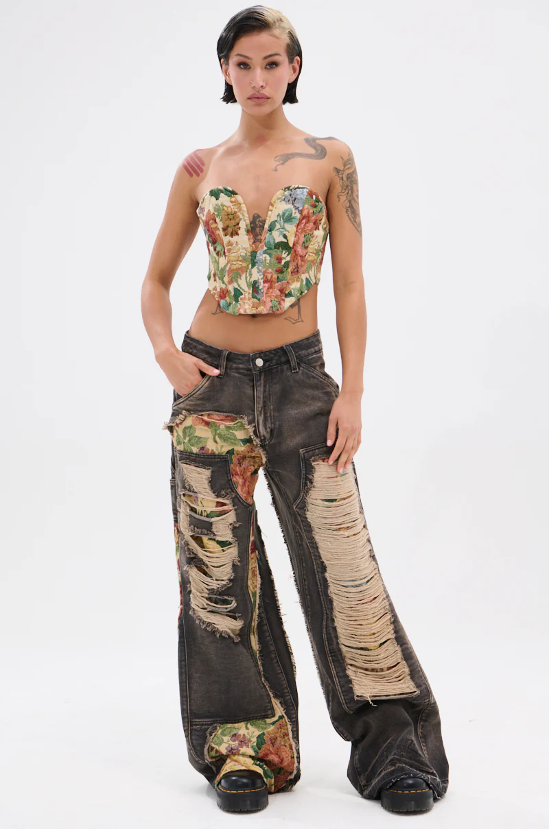 BRIGETTE DISTRESSED JACQUARD CORSET - Image 7