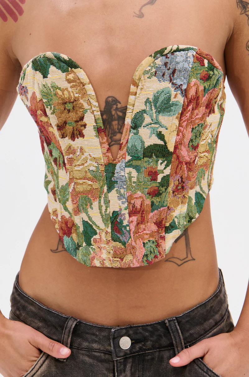 BRIGETTE DISTRESSED JACQUARD CORSET - Image 9