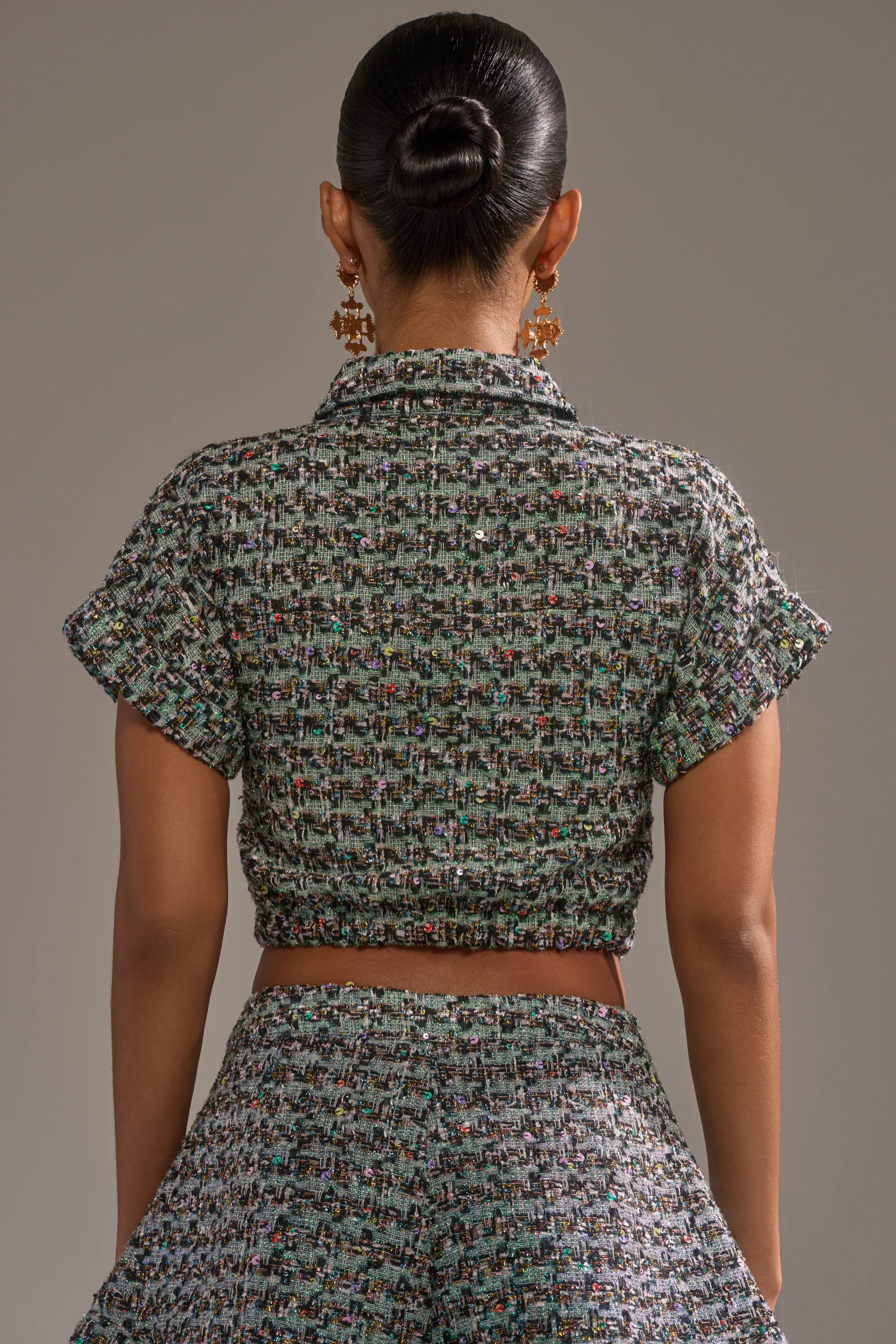 BRIGETTE TWEED BUTTON DOWN - Image 4