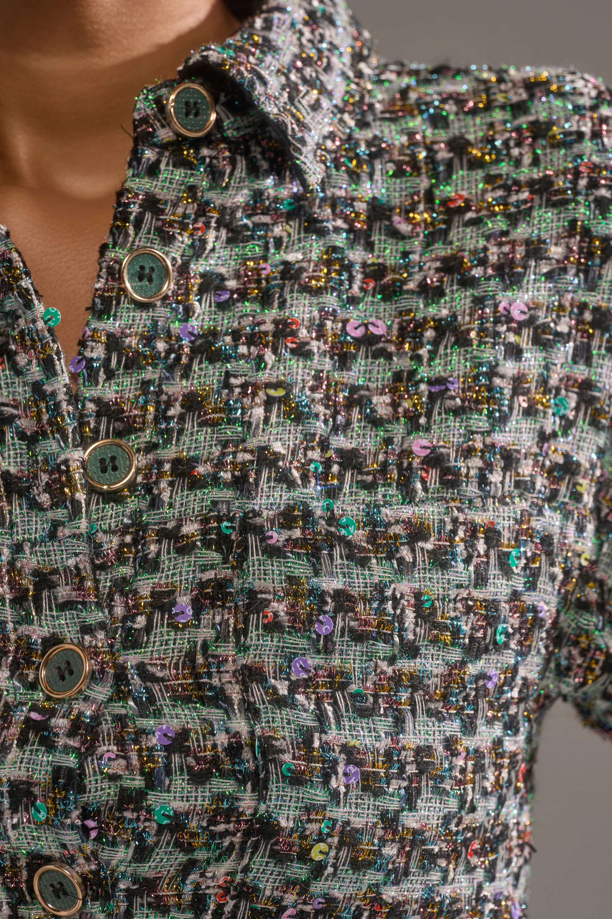 BRIGETTE TWEED BUTTON DOWN - Image 6