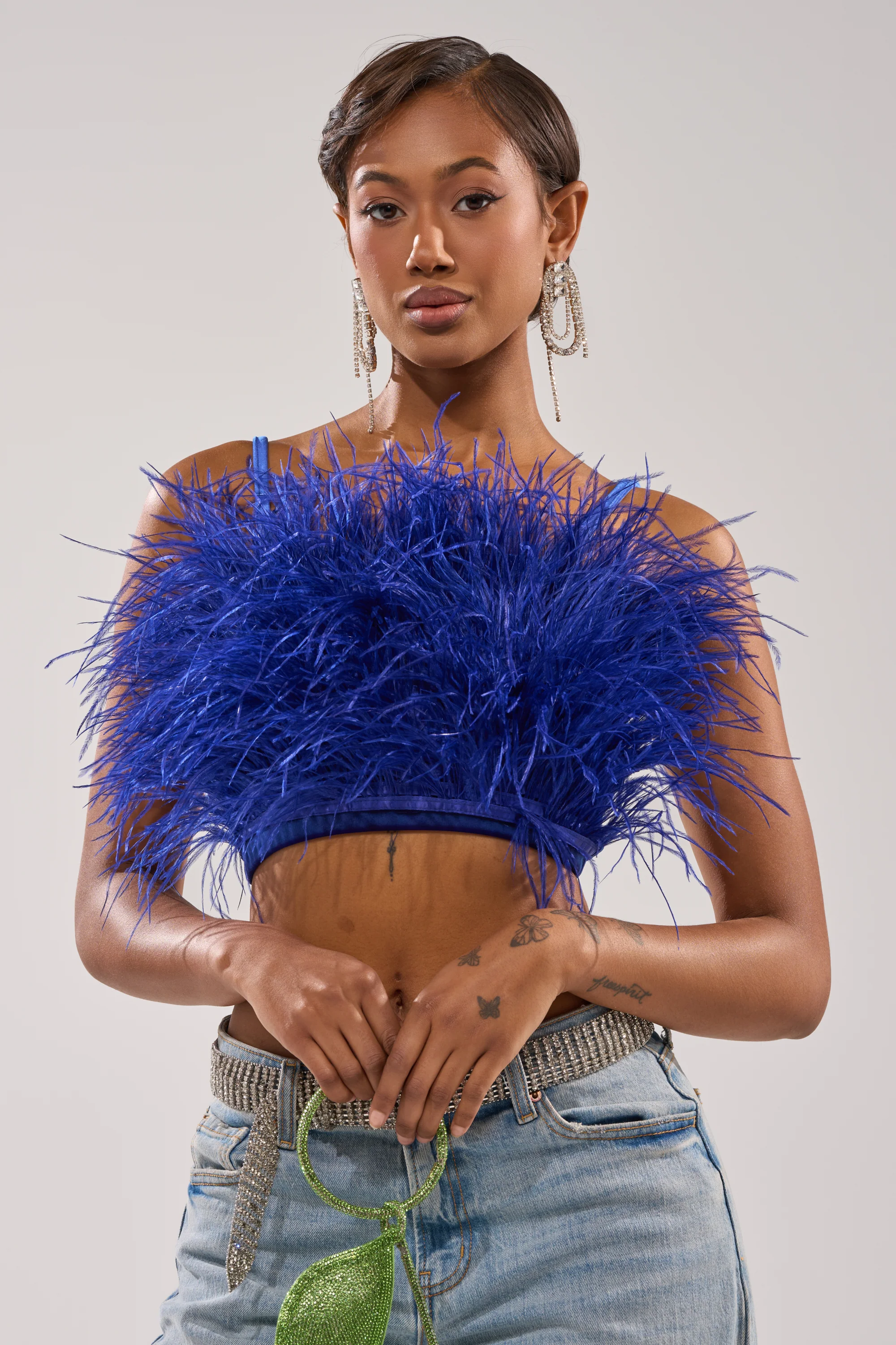 BRIGHT LIGHTS FEATHER TOP