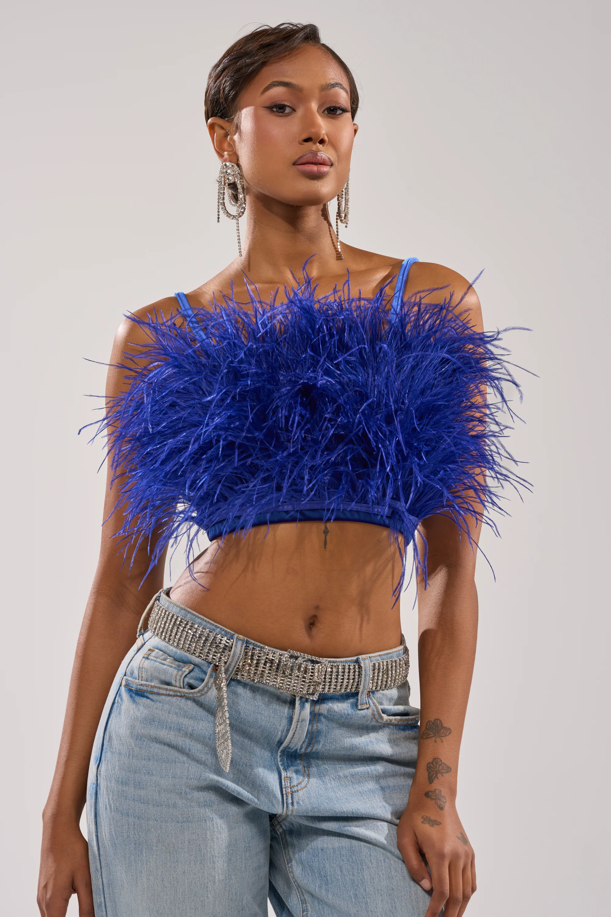 BRIGHT LIGHTS FEATHER TOP - Image 3